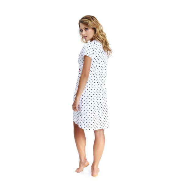 Pregnancy and breastfeeding nightdress with polka dots short sleeve Doctor Nap