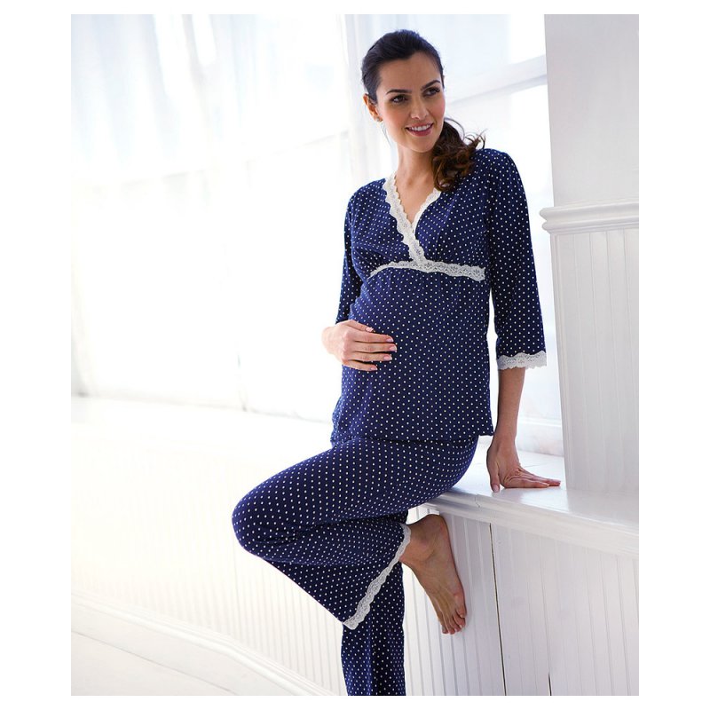 Maternity pyjamas, pregnancy and breastfeeding nightgowns, maternity gowns