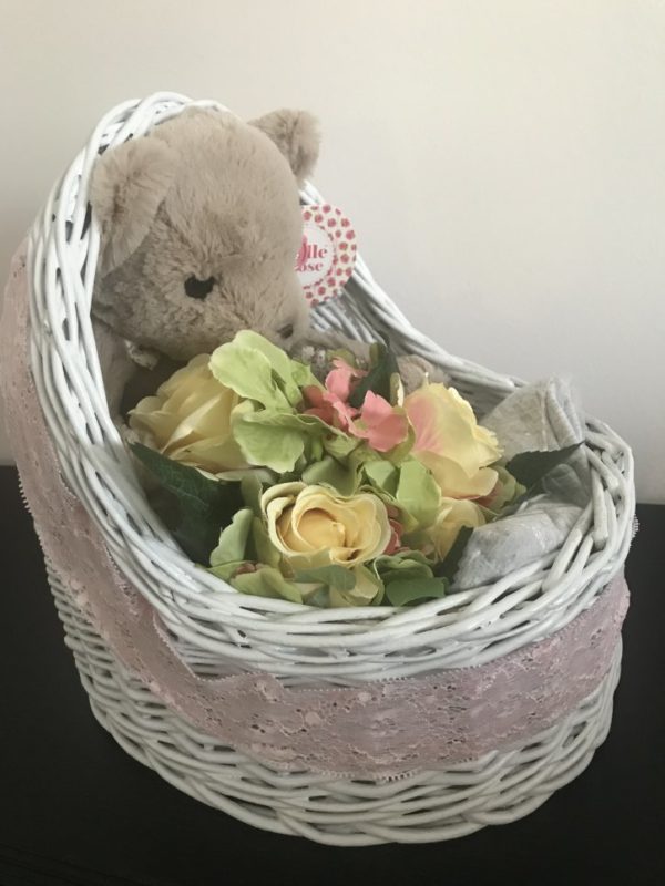 Gift basket for a mother of a baby girl