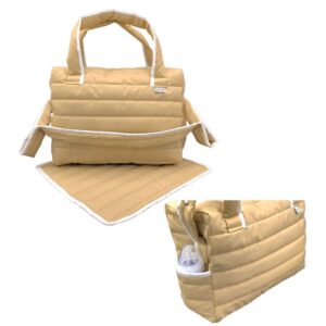 Maternity bag for mothers and babies beige 43x30x15 Andy&Helen