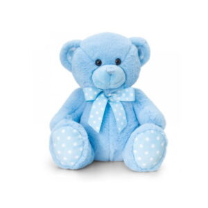 Ursulet de plus Keel Toys 25 cm, de culoare albastru