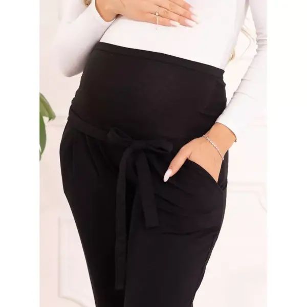 Pantaloni gravida pentru perioada sarcinii si nu numai, din bumbac, negri