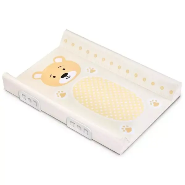 Baby swaddling mattress with salmon pink teddy bear, Sensillo